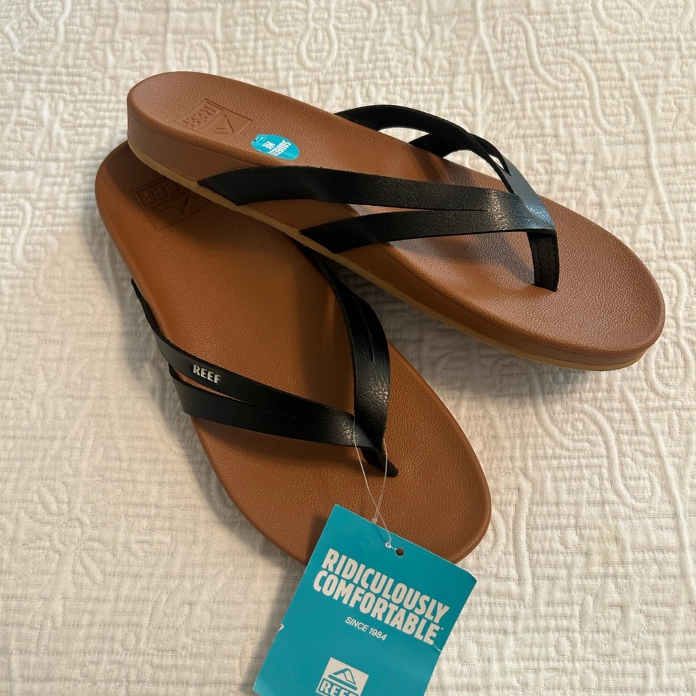 Reef Black Cushion Spring Joy Sandals